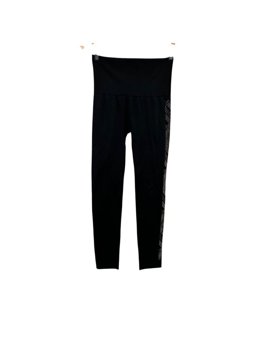 French Laundry Embellished Leggings Black/Multi High Rise Lined Size L/XL